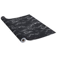 vidaXL Itseliimautuva huonekalukalvo musta kivi 500x90 cm PVC