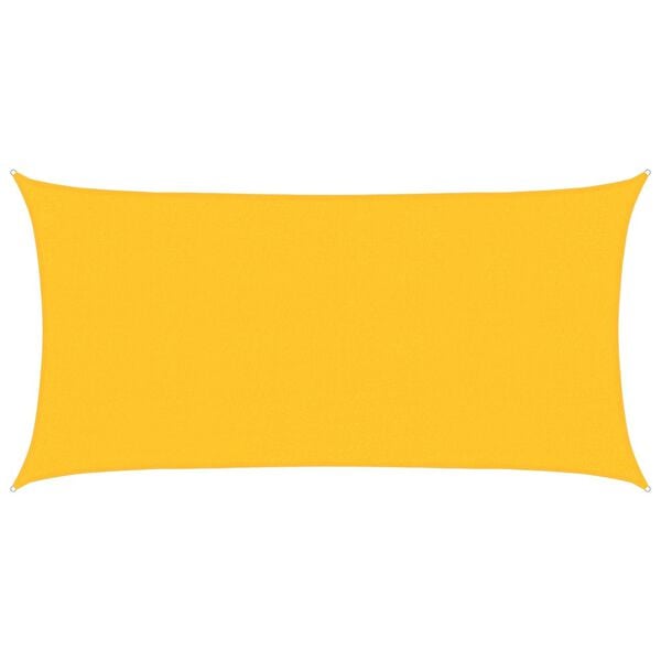 vidaXL Aurinkopurje 160 g/m&sup2; suorakaide keltainen 2x3,5 m HDPE