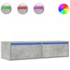 vidaXL TV-kaappi LED-valoilla betoninharmaa 100X35,5x25 cm