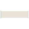 vidaXL Sis&auml;&auml;nvedett&auml;v&auml; terassin sivumarkiisi 600x160 cm kerma