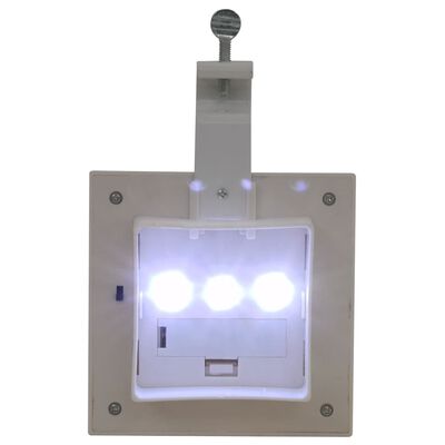 vidaXL Ulkoaurinkokennovalaisin 6 kpl LED neliö 12cm valkoinen
