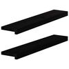 vidaXL ikkunalaudat 2 kpl ruskeanmusta 80x15x2 cm massiivipuutammea