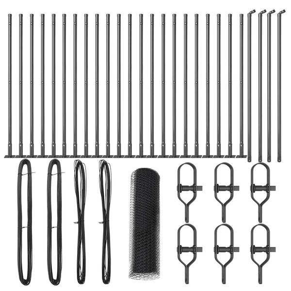 vidaXL Aitalatu Harmaa 50 x 0,6 m (25 mm verkko) Ter&auml;st&auml; ja PVC:t&auml;