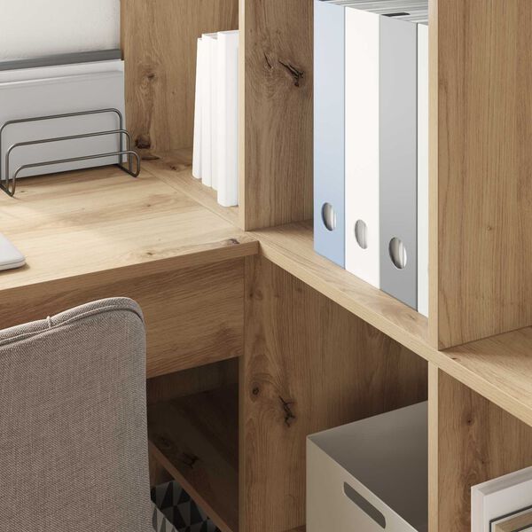 vidaXL Kulmapöytä Artisan tammi 101,5 x 149,5 x 149,5 cm Tekninen puu