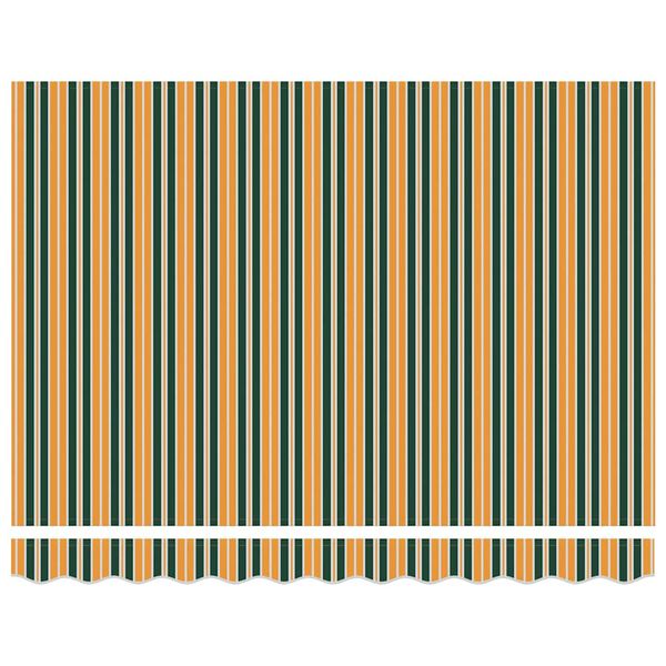 vidaXL Vetoutuva markiisi Vihreä ja keltainen 300 x 250 cm