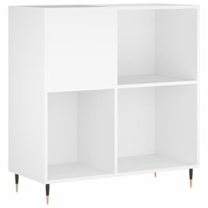 vidaXL LP-levyjen s&auml;ilytyskaappi valkoinen 84,5x38x89 cm tekninen puu