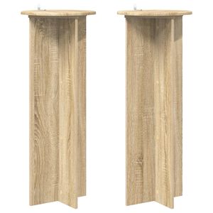 vidaXL Kasviteline 2 kpl Sonoma-tammi &Oslash;40 x 100 cm Tekninen puu