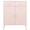 vidaXL Varastokaappi pinkki 80x35x101,5 cm teräs