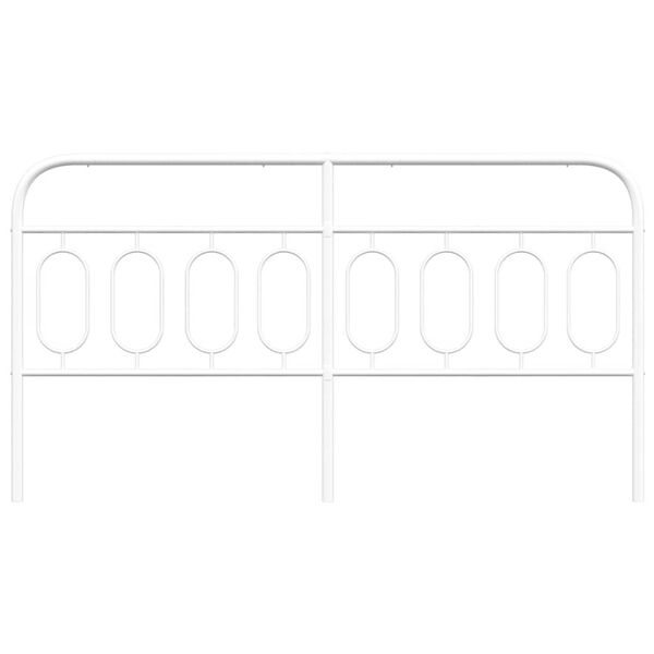 vidaXL Metallinen vaihtop&auml;&auml;ty valkoinen 183 cm