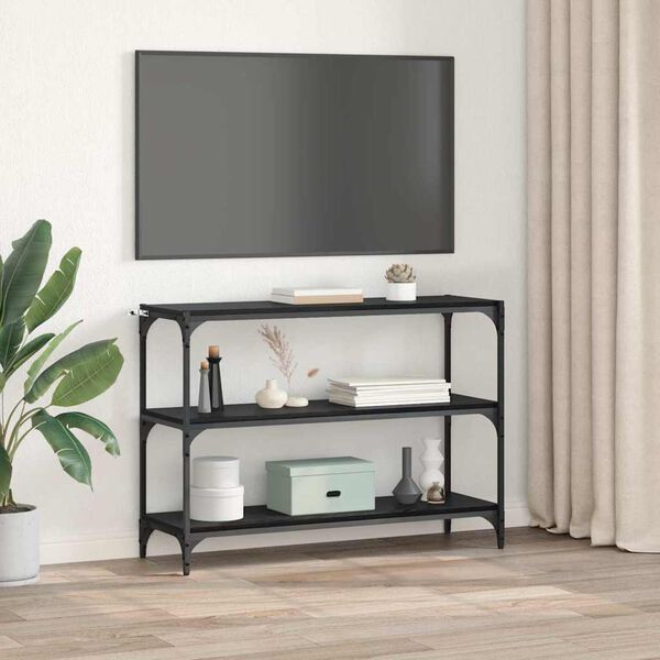 vidaXL Kirjahylly Musta tammi 100 x 33 x 70,5 cm