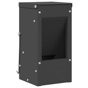vidaXL Kaninruokkija Musta 12,5 x 12,5 x 25 cm 1,5 kg