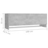 vidaXL Vaatekaappi betoninharmaa 100x32,5x35 cm tekninen puu