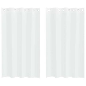 vidaXL Verhosatiini 2 kpl Valkoinen 175 x 140 cm Polyesteri