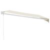 vidaXL Sis&auml;&auml;nkelattava markiisi kerma 4x3 m kangas/alumiini