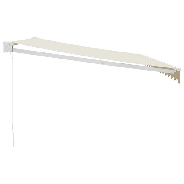 vidaXL Sis&auml;&auml;nkelattava markiisi kerma 4x3 m kangas/alumiini