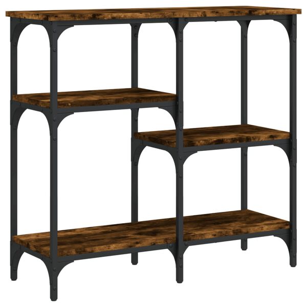 vidaXL Konsolipöytä savutammi 80x29x75 cm tekninen puu