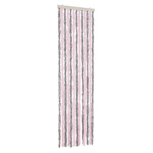 vidaXL Hy&ouml;nteisverho hopeanharmaa ja pinkki 56x185 cm chenille