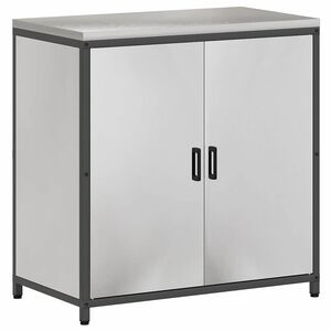 vidaXL Keitti&ouml;n s&auml;ilytyskaappi HATTEM Hopea 90 x 50 x 92 cm Ter&auml;s
