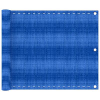 vidaXL Parvekkeen suoja sininen 75x300 cm HDPE