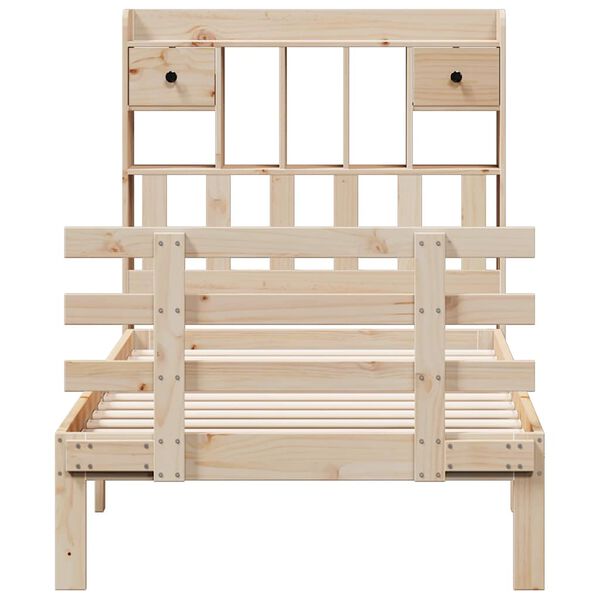 vidaXL S&auml;nky kirjahyllyll&auml; ilman patjaa 75x190 cm t&auml;ysi m&auml;nty