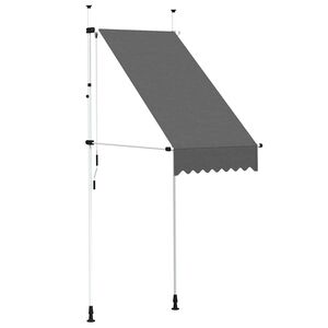 vidaXL Sis&auml;&auml;nkelattava markiisi 100 cm antrasiitti