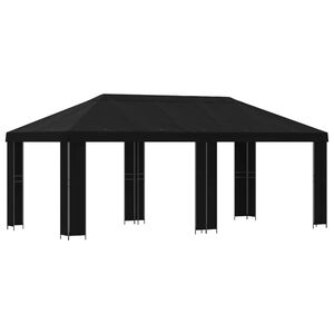 vidaXL Puutarhateltta 6 x 3 m Musta Polyesteri ja ter&auml;s 190 gsm