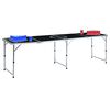 vidaXL Kokoontaittuva Beer Pong-p&ouml;yt&auml; mukeilla ja palloilla 240 cm
