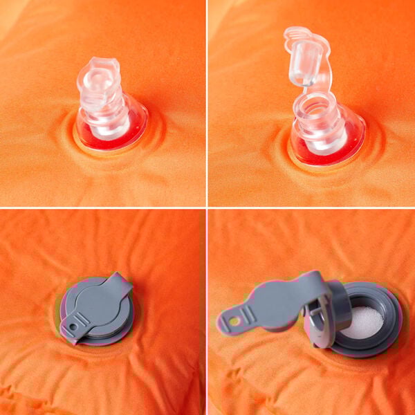 vidaXL Itsetäyttyvä retkeilypatja tyynyllä 1 hengelle oranssi