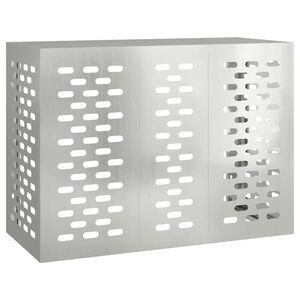 vidaXL Ilmastointilaitteen suoja Hopea 110 x 50 x 80 cm
