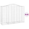 vidaXL Kaarevat kivikorit 18 kpl 200x50x140/160 cm galvanoitu rauta
