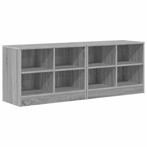 vidaXL S&auml;ngynkaappi 2 pcs Harmaa Sonoma 66 x 33 x 48 cm Tekninen puu