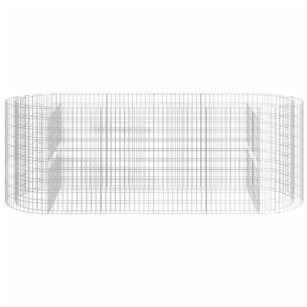 vidaXL Korotettu kivikori/kukkalaatikko galvanoitu rauta 300x100x100cm