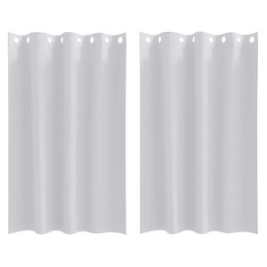 vidaXL Piment&auml;v&auml; verho renkailla 2 kpl Vaalea harmaa 175 x 140 cm