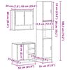 vidaXL 3-osainen Kylpyhuonekalustesarja Sonoma-tammi tekninen puu