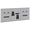 vidaXL Ty&ouml;kalusein&auml;paneeli 3 kpl Harmaa 150 x 1 x 60 cm