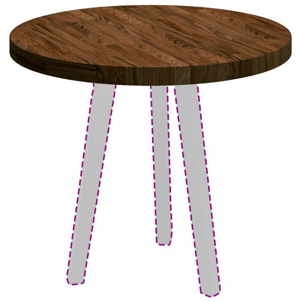 vidaXL P&ouml;yt&auml;levy Tumma ruskea &Oslash; 60 x 4 cm M&auml;ntypuu