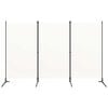 vidaXL 3-paneelinen tilanjakaja valkoinen 260x180 cm kangas
