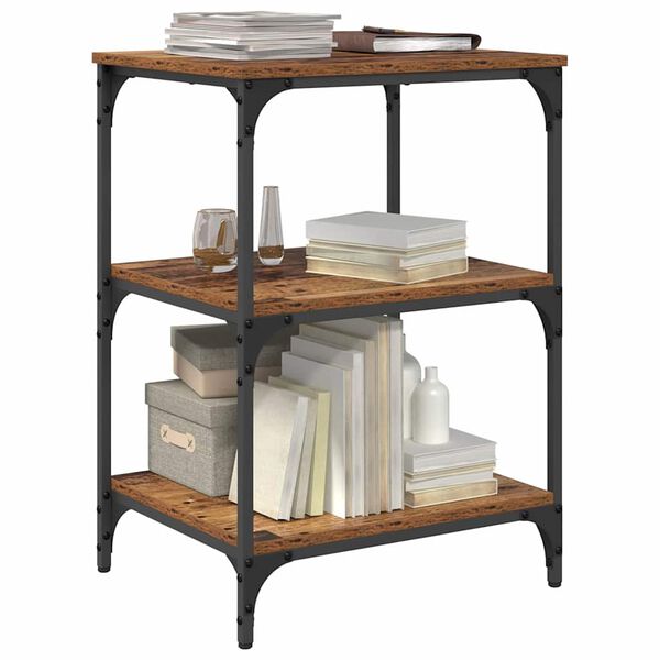 vidaXL Tulostinpidike Vanha Puu 50 x 41 x 75 cm Tekninen puu