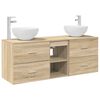 vidaXL Kylpyhuoneen kaappisetti 3 kpl Sonoma-tammi 49,5 x 41 x 64,5 cm