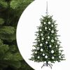vidaXL Tekokuusi joulupalloilla 120 cm 150 LEDi&auml; L&auml;mpim&auml;n Valkoinen