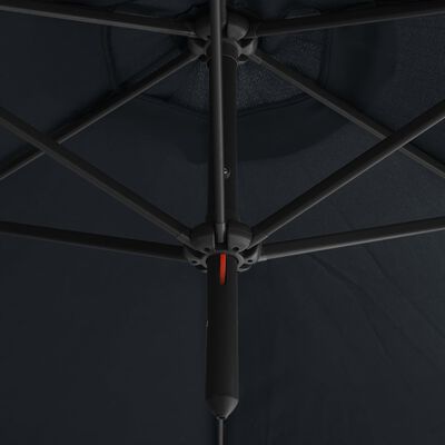 vidaXL Tupla-aurinkovarjo terästanko antrasiitti 600 cm