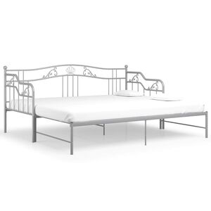 vidaXL Vuodesohvan runko harmaa metalli 90x200 cm