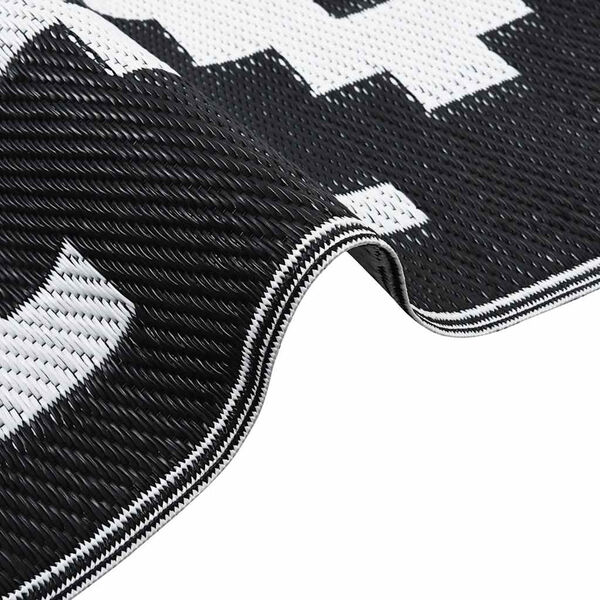 vidaXL Ulkomatto ARAKIL mustavalkoinen 120x180 cm PP