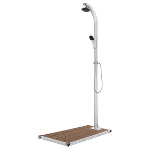 vidaXL Puutarhasuihku ruskealla alustalla 220 cm alumiini