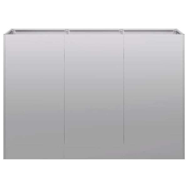 vidaXL Kukkalaatikko 120x40x80 cm galvanoitu ter&auml;s