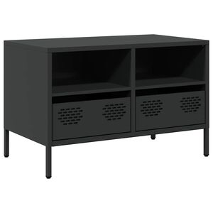 vidaXL TV-taso musta 68x39x43,5 cm kylm&auml;valssattu ter&auml;s