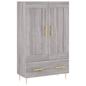vidaXL Kaappi harmaa Sonoma 69,5x31x115 cm tekninen puu