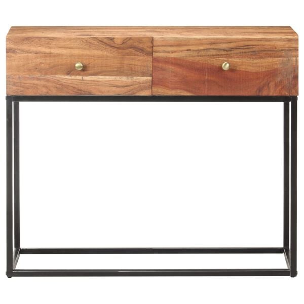 vidaXL Konsolip&ouml;yt&auml; 90x35x75 cm karkea akaasiapuu