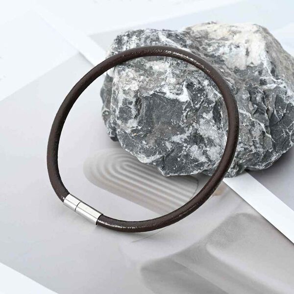 vidaXL Nahkany&ouml;ri Tumma ruskea &Oslash;5 mm x 10 m Nahka