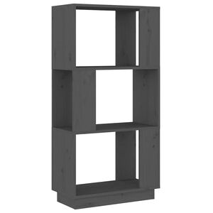 vidaXL Kirjahylly/tilanjakaja harmaa 51x25x101 cm t&auml;ysi m&auml;nty